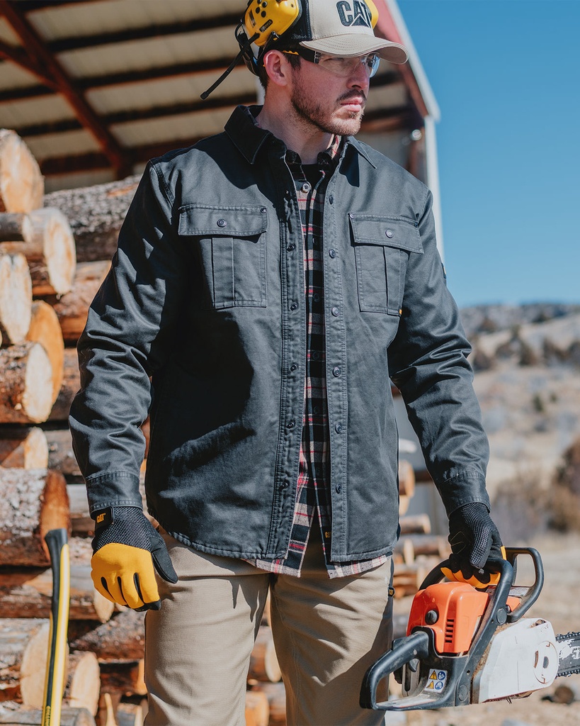 CAT Men's Waxed Cotton Shirt Jacket 2