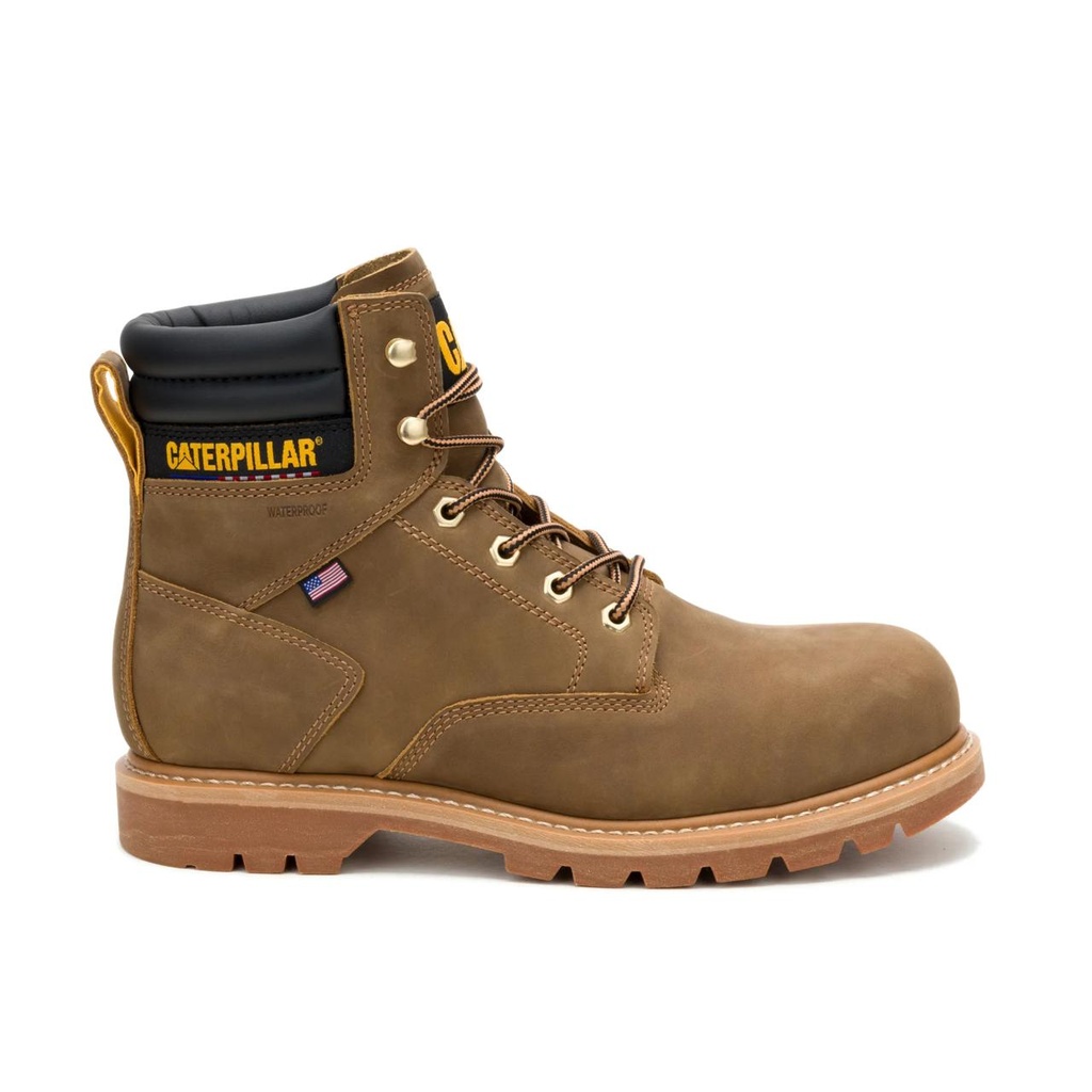 [CAT-61201M-P91875-UK6] CAT Second Shift USA 6" Waterproof Steel Toe Work Boot (UK 6)