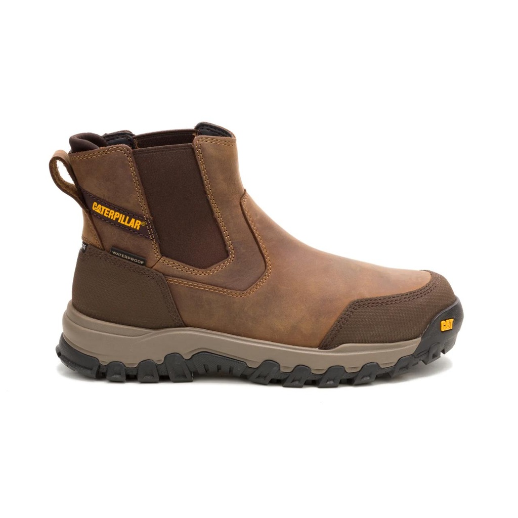 [CAT-60421M-P91783-UK6] CAT Threshold Rebound Chelsea Waterproof Steel Toe Work Boot (UK 6)