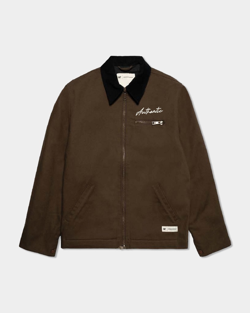 [CAT-9211871391-SLATEBLACK-S] CAT Peoria Canvas Jacket With Embroidery (S)