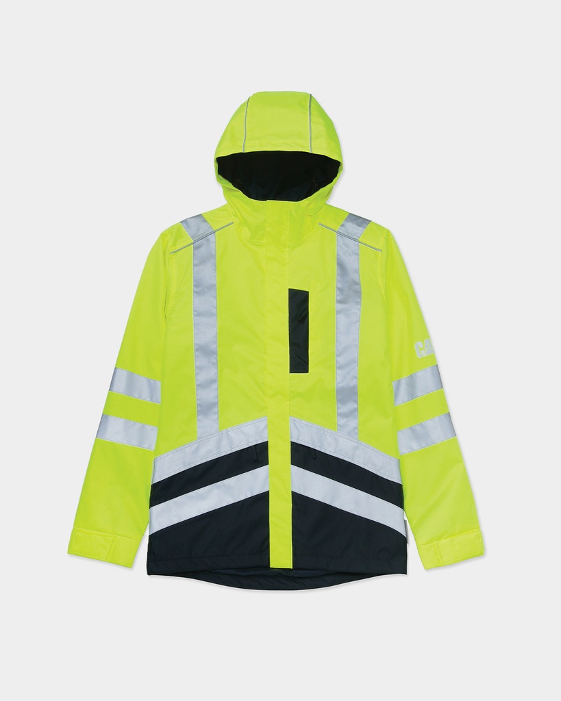 [CAT-9035019423-HIVISYELLOW-S] CAT Men's Hi-Vis Waterproof Rain Jacket (S)