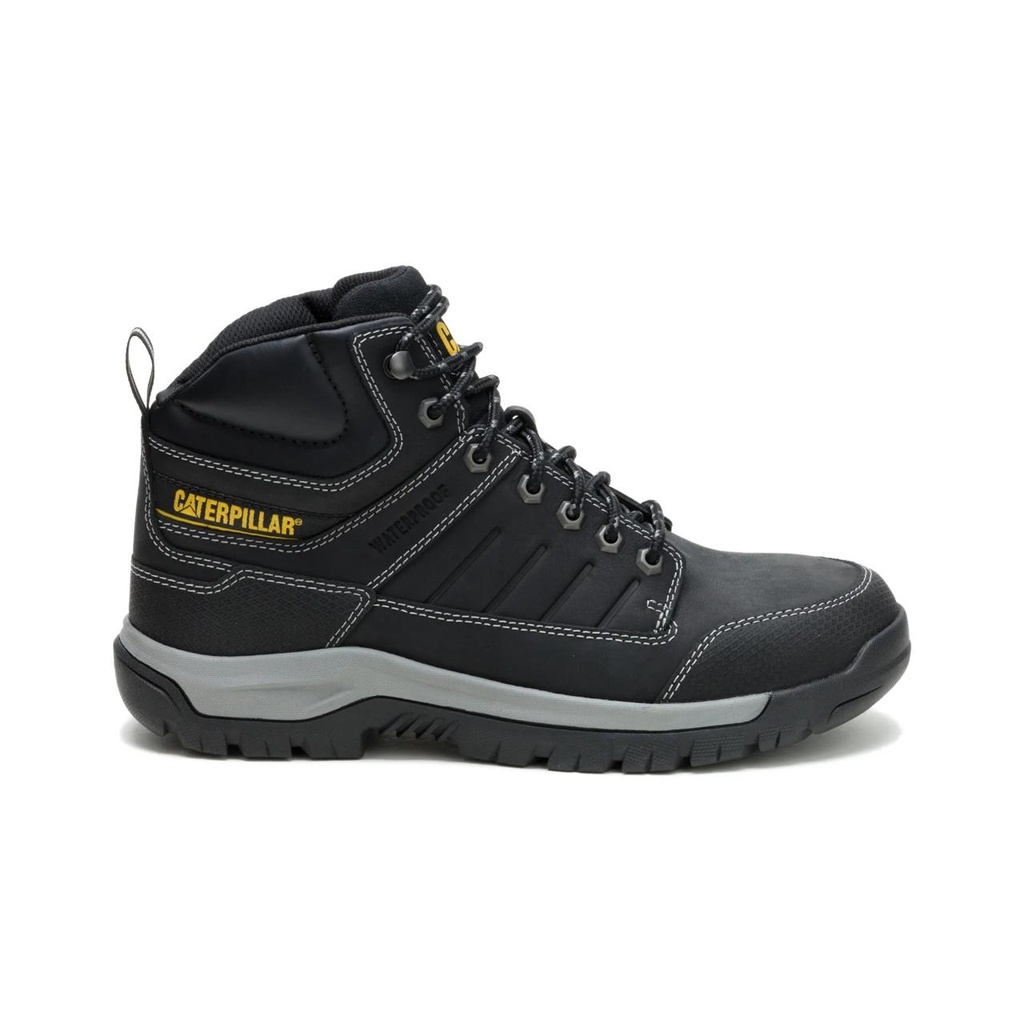 [CAT-62514M-P91873-UK5] CAT Brickline Waterproof Steel Toe Work Boot (Black, UK 5)