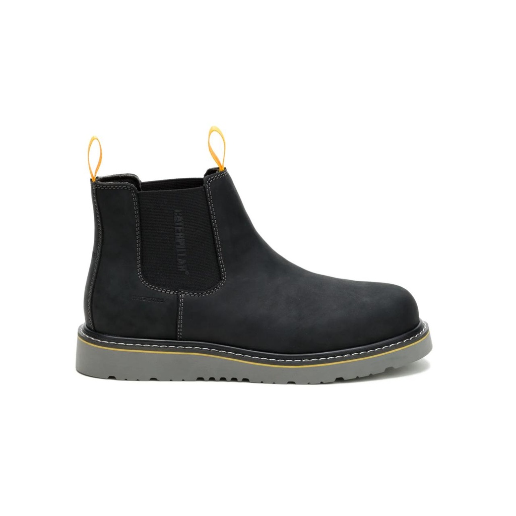 [CAT-62507M-P91899-UK5] CAT Reclaimer Wedge Chelsea Waterproof Steel Toe Work Boot (Black, UK 5)